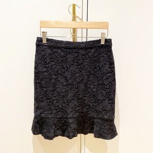 𝅺club Monaco cotton lace overlay skirt
